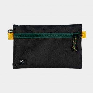 Bolsa accesorios medium en color negro con detalles amarillos y verdes